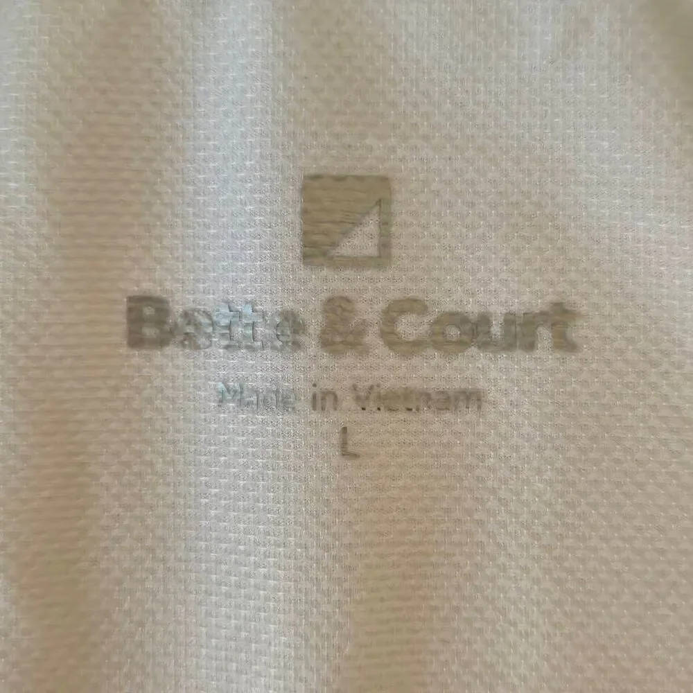 Bette & Court Womens White Short Sleeve 1/4 Zip Golf Polo Shirt Size Large